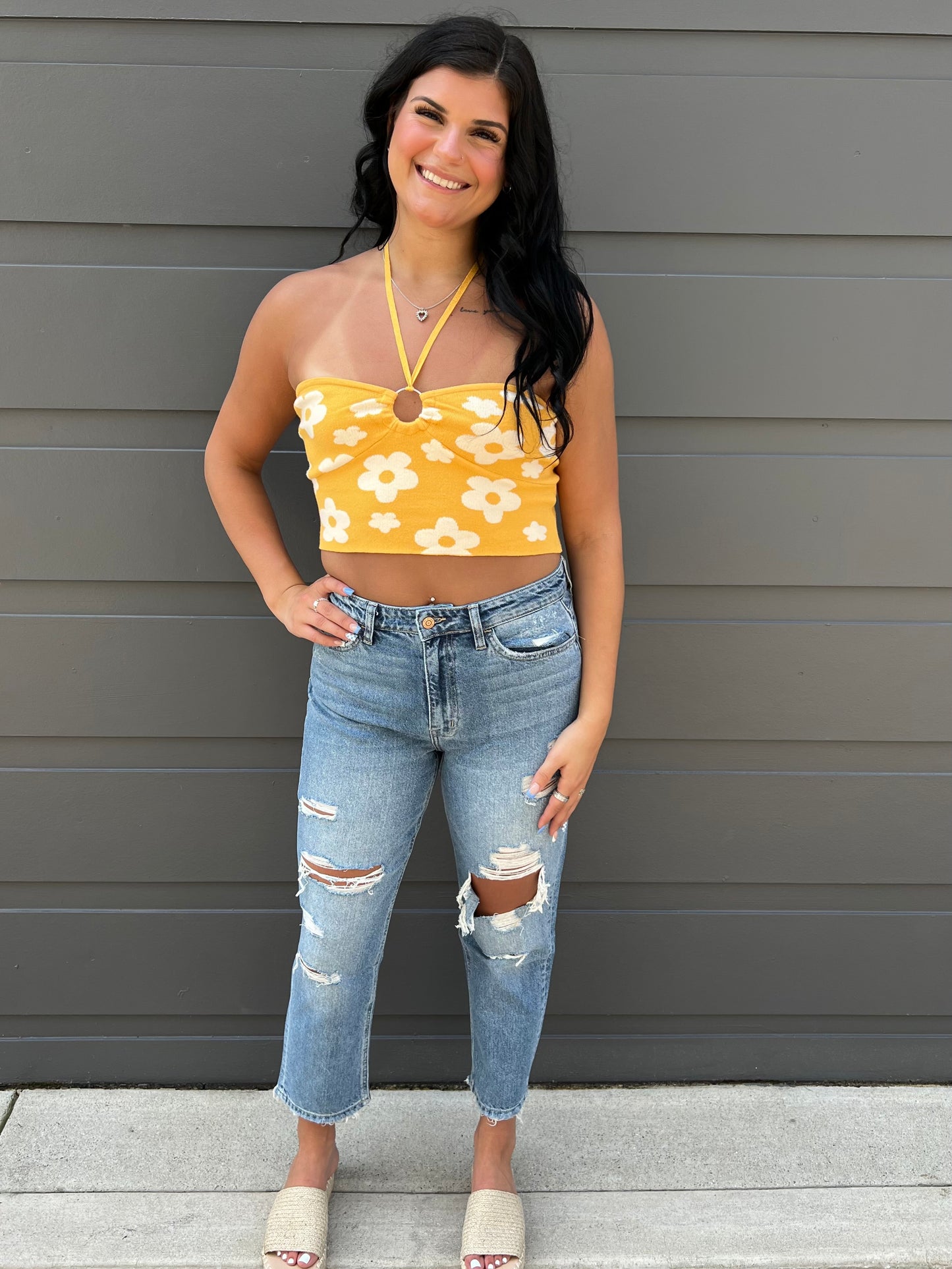 Ditsy Halter Top