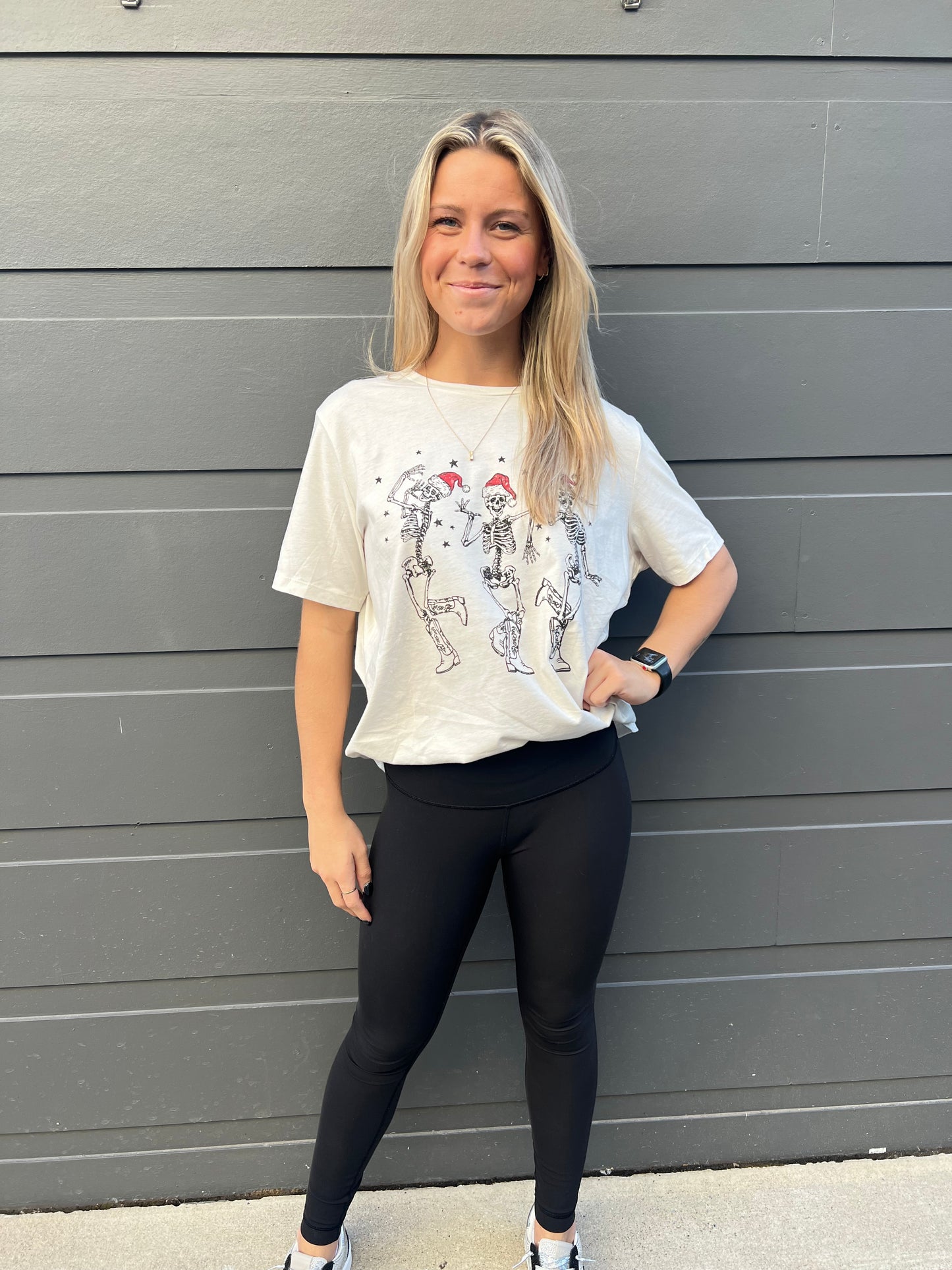 Santa Cowboy Skeletons Tee