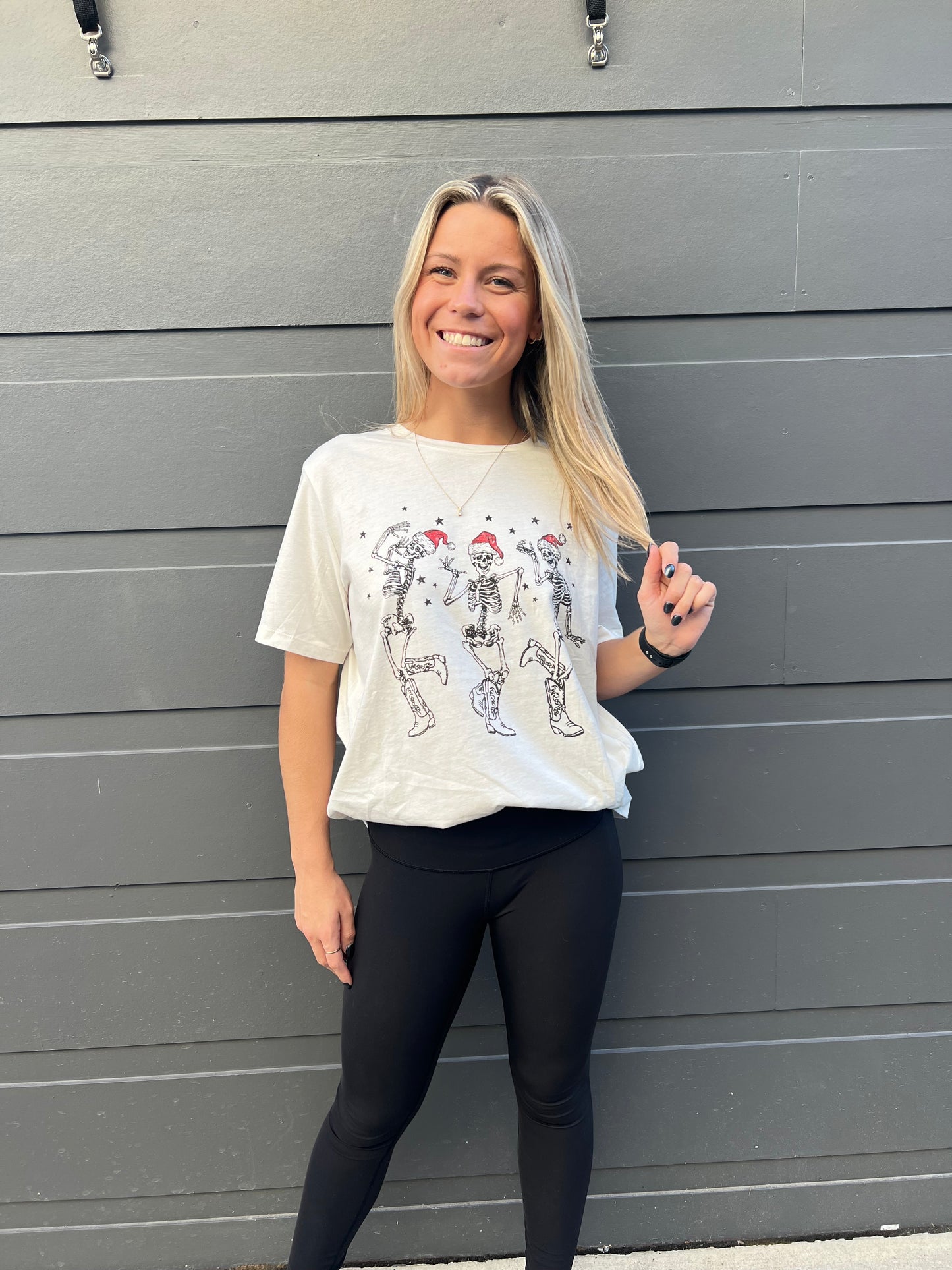 Santa Cowboy Skeletons Tee