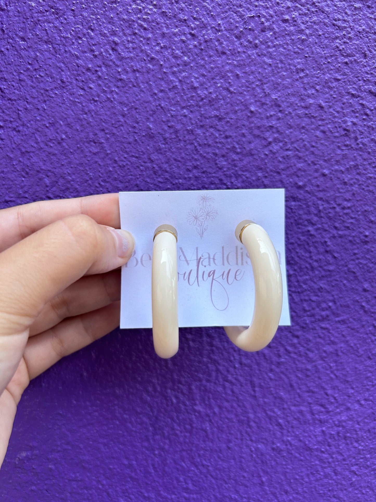 Bone Hoop Earrings