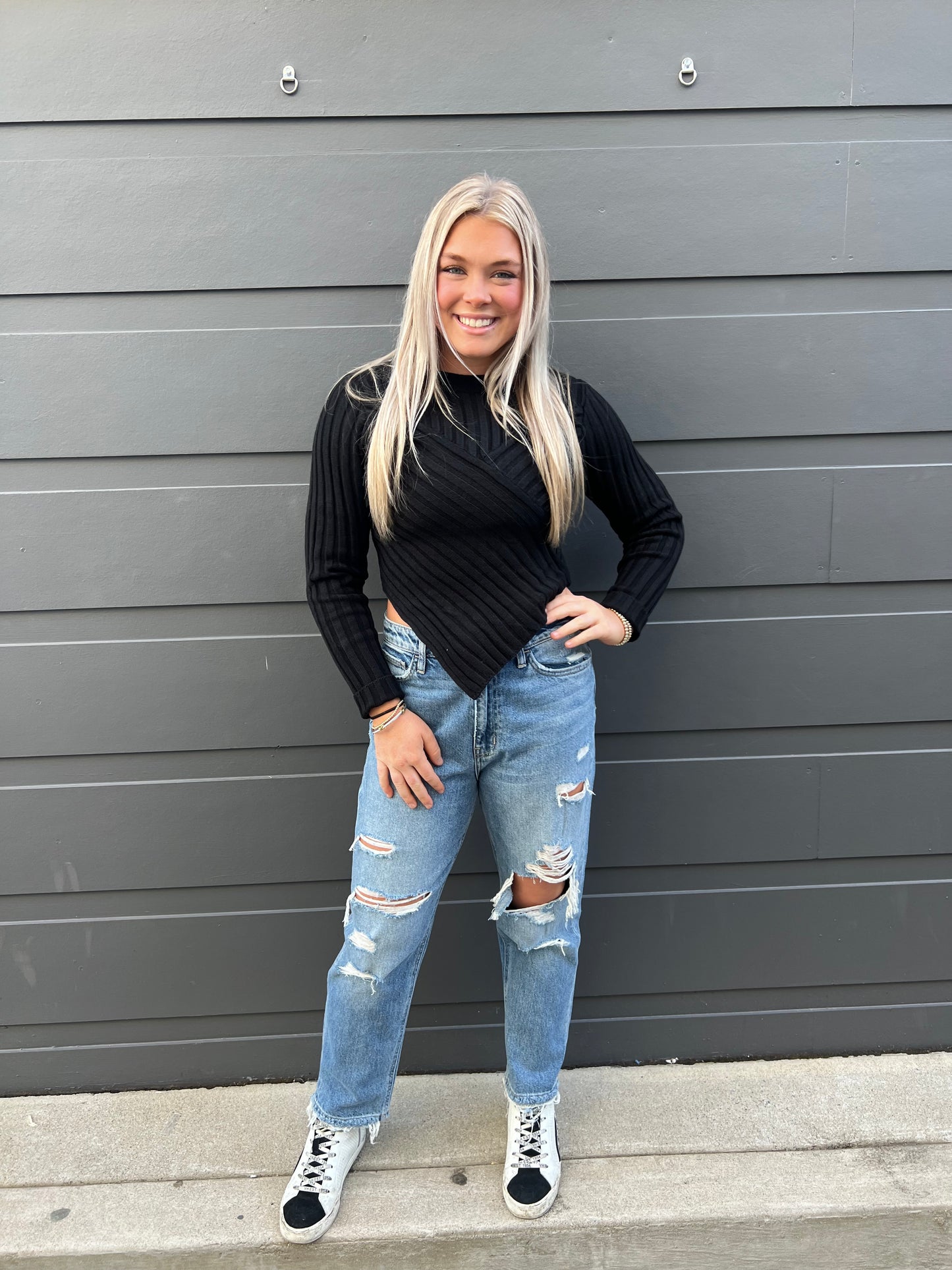 Drew Ribbed Sweater