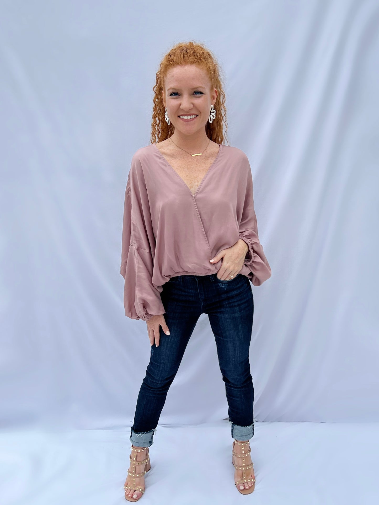 Rose Date Night Blouse