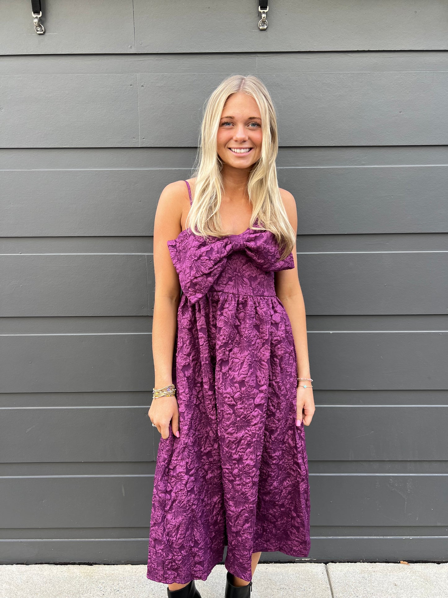 Perfect Plum Midi Dress