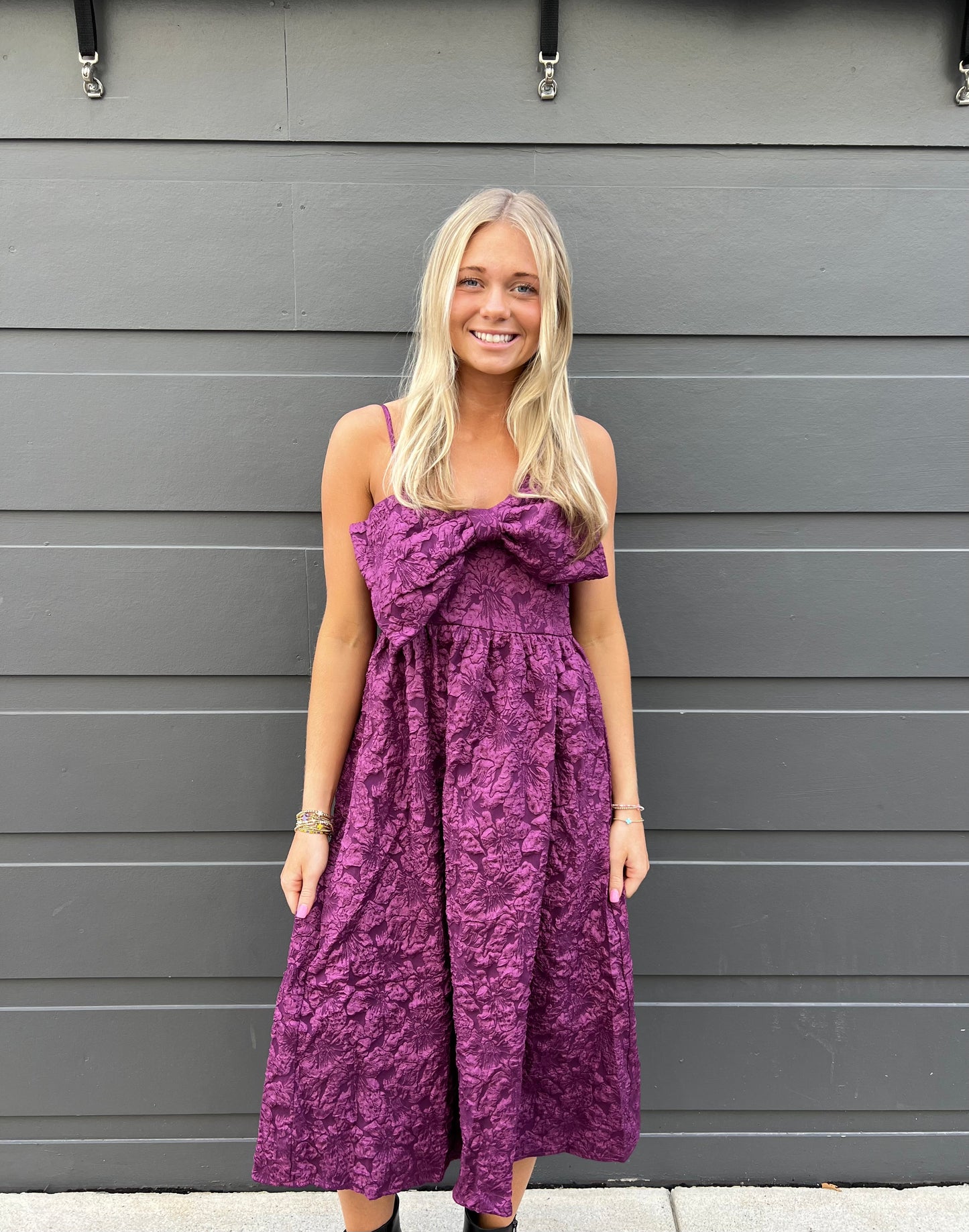 Perfect Plum Midi Dress