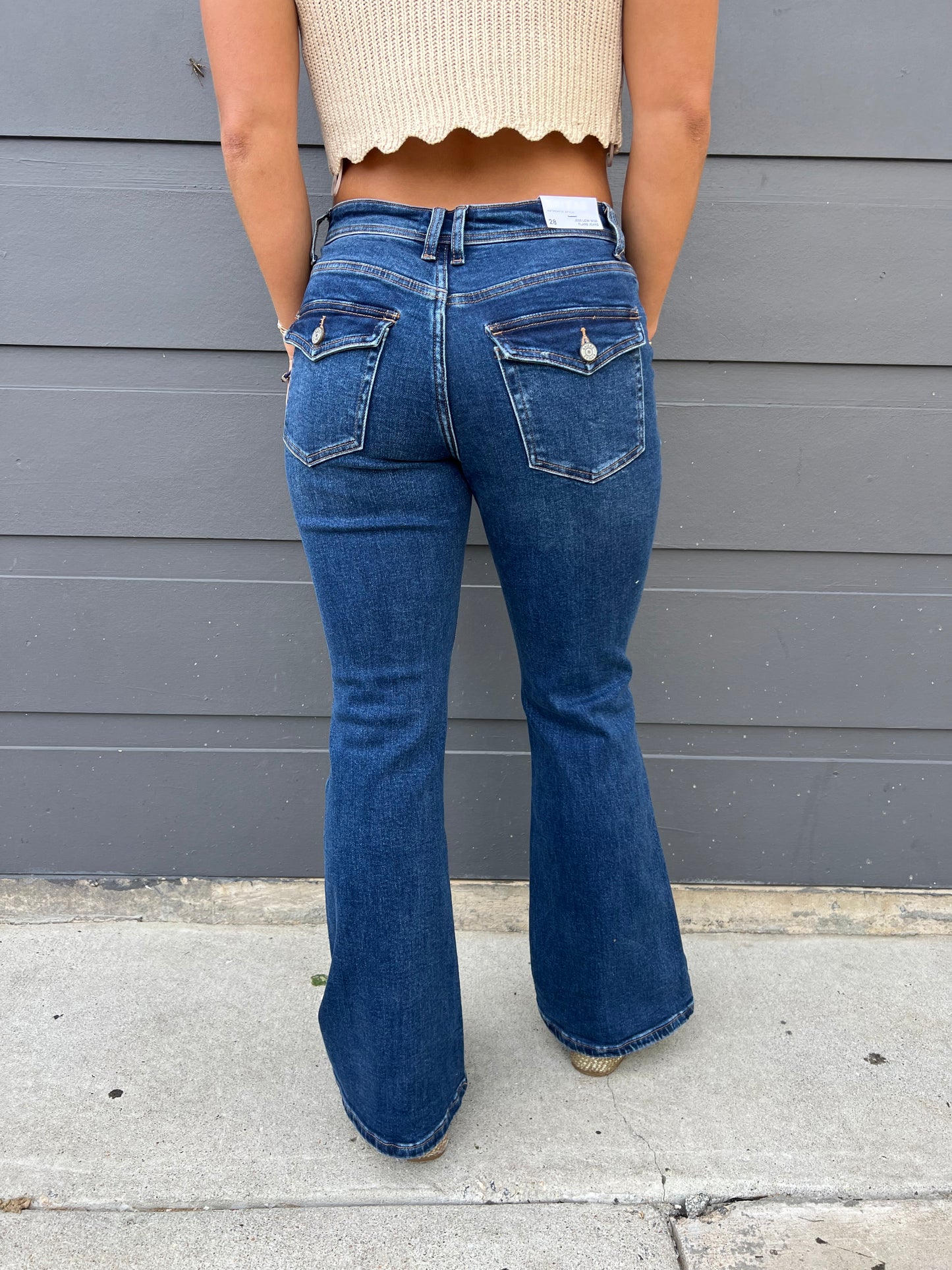 Jess Mid Rise Flare Jeans