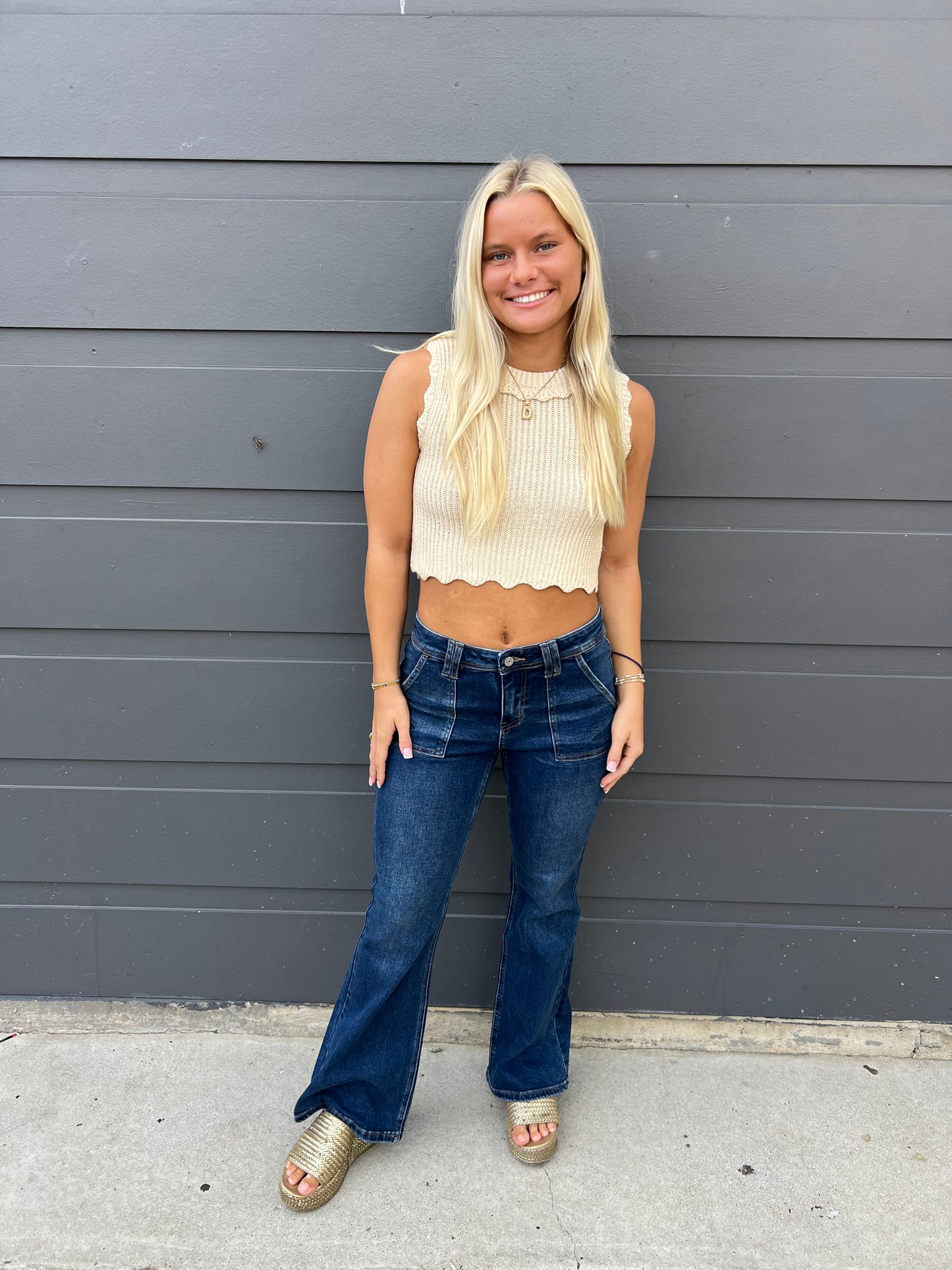 Jess Mid Rise Flare Jeans