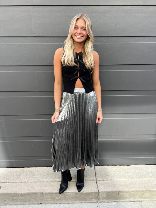 Celebration Metallic Midi Skirt