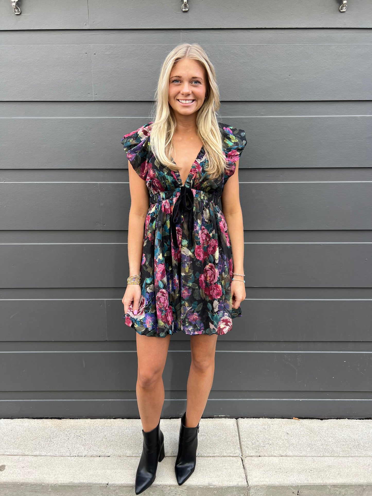 Puff of Petals Mini Dress