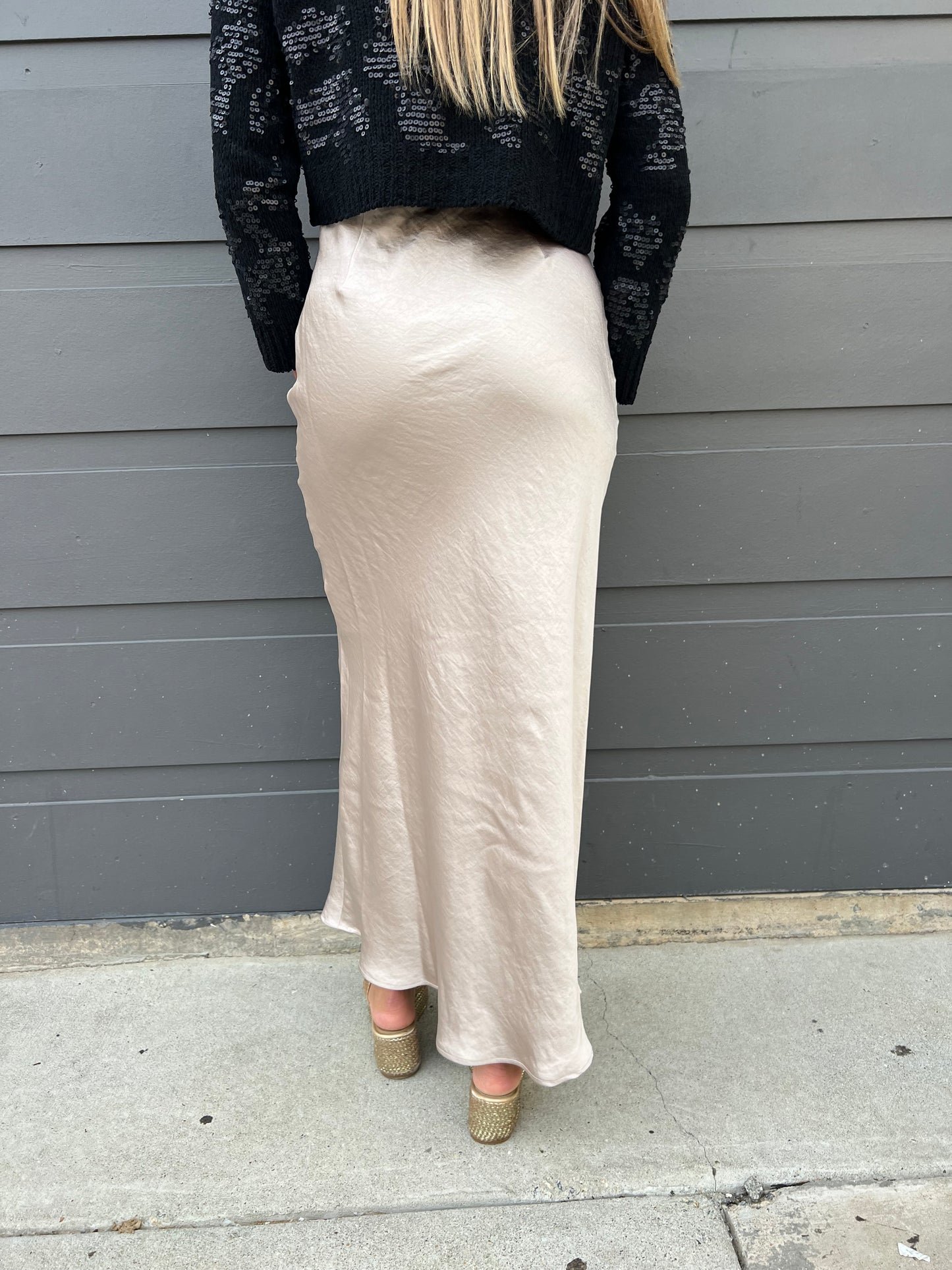 Champagne Maxi Skirt