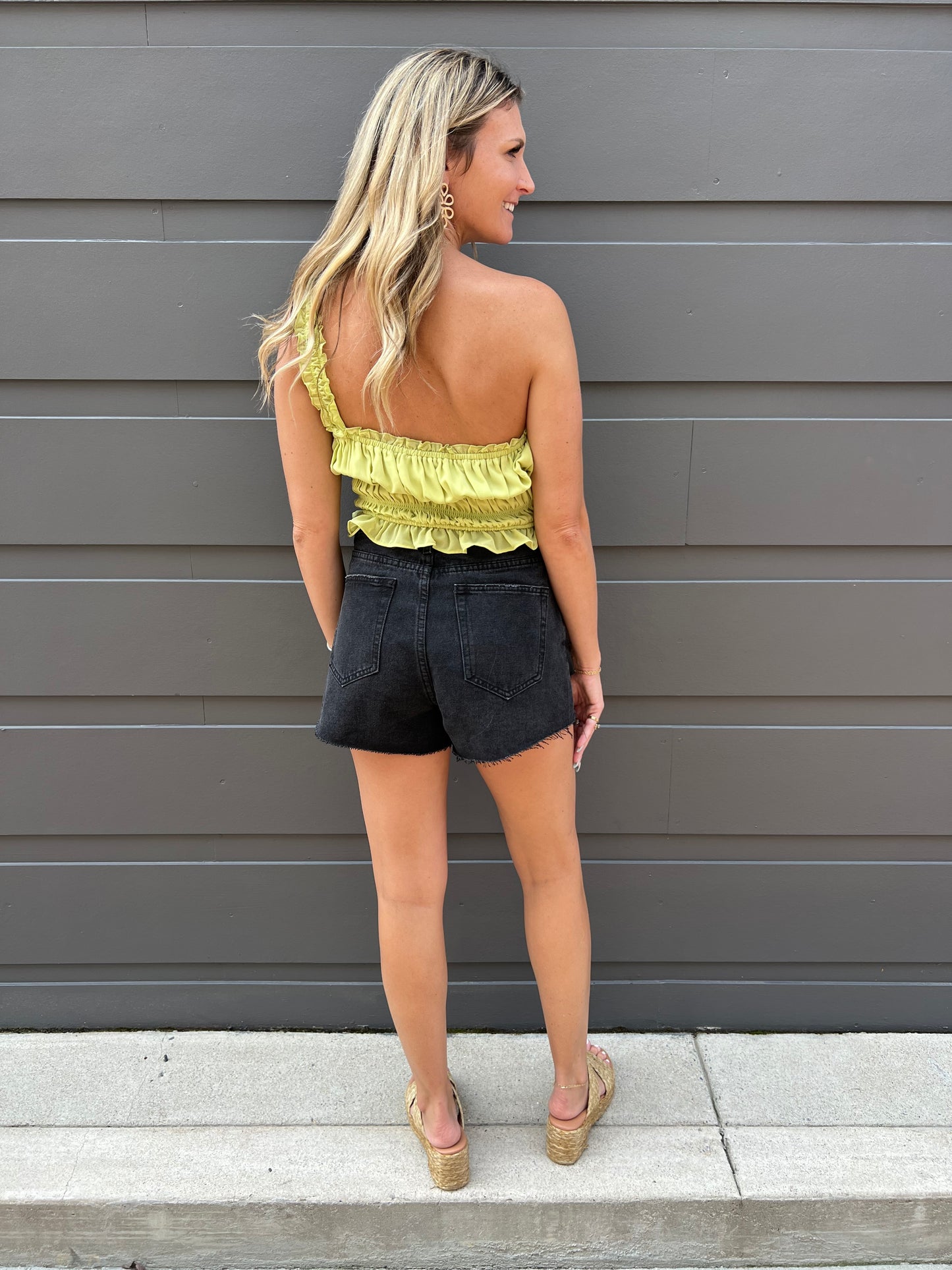 Limeaid One Shoulder Top