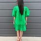 Kelly Green Poplin Mini Dress