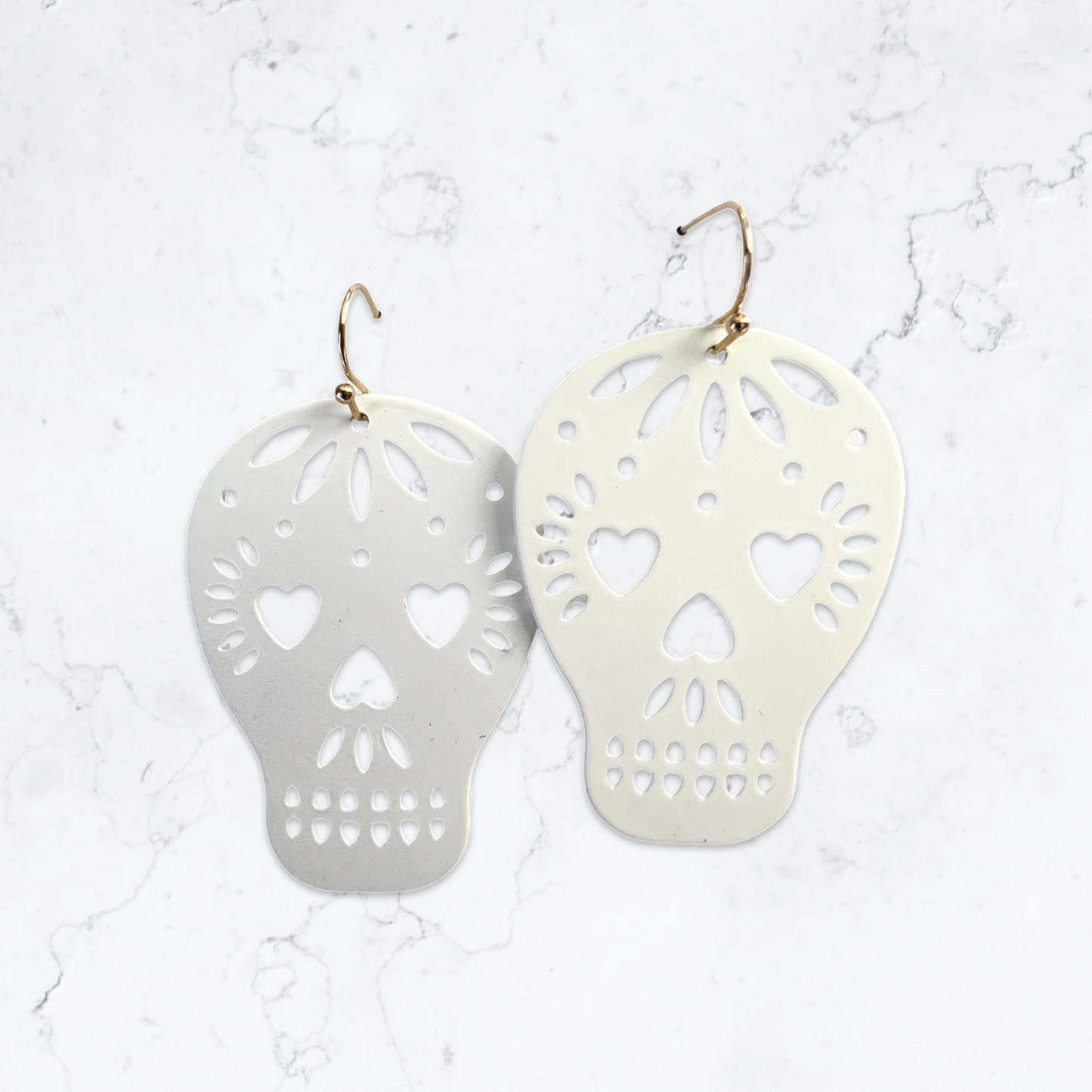 Heart Eye Skull Earrings